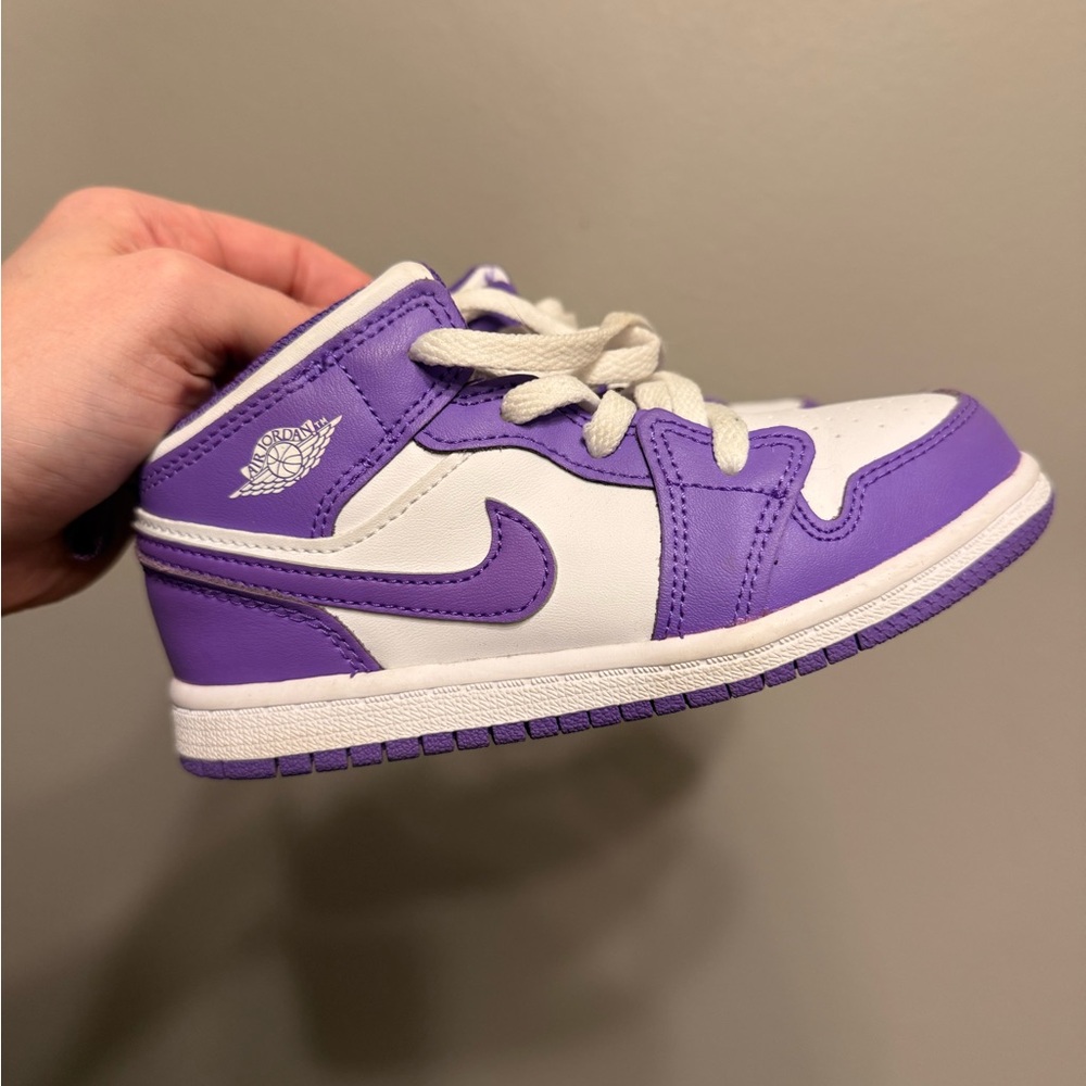 toddler Air Jordan 1 Mid (purple/white)